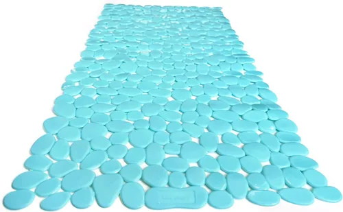 Miniatura 40 de Alfombra antideslizante para bañera y ducha "Pebbles" de 27 x 14 pulgadas, ovalada, no tóxica, segura, limpia, lavable a máquina, agarre y drenaje
