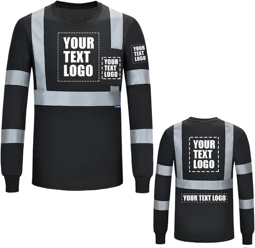 Miniatura 16 de A-SAFETY Camisa de seguridad, camiseta de trabajo de alta visibilidad, manga larga y corta, clase 3 (XS-6XL)