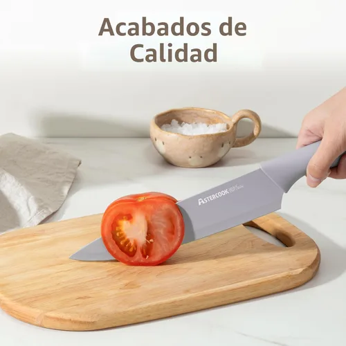 Miniatura 8 de Astercook Juego de cuchillos de cocina de 13 piezas con revestimiento antioxidante saludable, apto para lavavajillas, juegos de cuchillos de chef