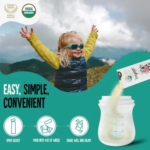 Miniatura 4 de Leche para niños en movimiento Voyager, leche entera en polvo estante USDA Orgánica, ideal para viajes, sin refrigeración, sin gluten, sin