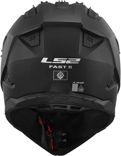 Miniatura 3 de LS2 Helmets Gate II - Casco integral para motocicleta MX Negro mate