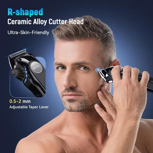 Miniatura 3 de Cortadora de pelo profesional para hombres, juego de cortapelos inalámbricos con motor sin escobillas de alto par y hoja desmontable