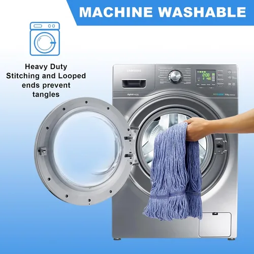 Miniatura 6 de General Cleaning Mop - Repuesto comercial resistente, cabezal de trapeador de alta resistencia, repuesto comercial, repuesto de cabezal de hilo