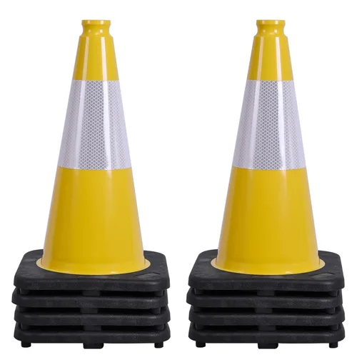 Miniatura 22 de OrangeStar Conos de Tráfico de 36" Paquete de 6 Conos de Seguridad Azules con Collares Reflectantes, Base de Servicio Pesado para Construcción