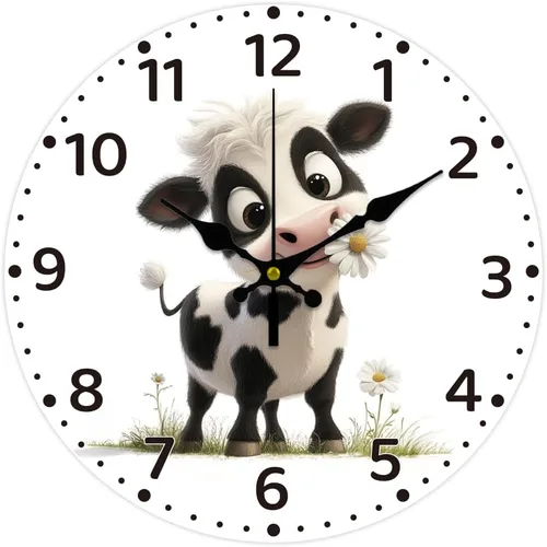 Miniatura 10 de CHGCRAFT Cardinal - Reloj de pared de 12 pulgadas, funciona con pilas, sin tictac, silencioso, reloj de pared decorativo para sala de estar