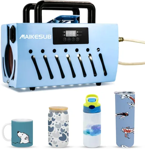 Miniatura 11 de Máquina de prensa de calor para vasos MAIKESUB para vasos en blanco de 16-30 oz Skinny Jar de vidrio con configuración de temperatura y temporizador