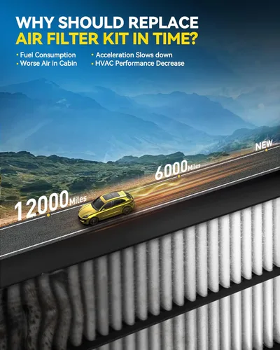 Miniatura 7 de PHILTOP Engine & Cabin Air Filter Set, Compatible with Nissan Sentra 2013-2019, Juke 2011-2017, Replace CA6900 CF11177 Car Accessories