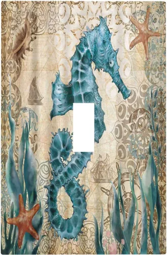 Miniatura 131 de Cubiertas de Interruptor de Luz Artísticas de Cuádruple Palanca con Hojas Tropicales Florales Boho, Flores Bohemias Decorativas Botánicas, Placas