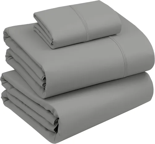 Miniatura 106 de RUVANTI Juego de sábanas divididas tamaño King de 100 % algodón para cama ajustable, 5 piezas, ropa de cama de tejido de percal suave y Guisante