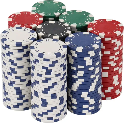 Fichas de póquer de 11.5 gramos, juego de 200 fichas de póquer para Texas Hold'em, fichas de blackjack, kit de juegos de póquer de casino, juego de