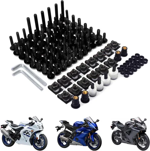 Miniatura 9 de AnXin Kit de pernos de carenado para motocicleta 116 piezas de sujetadores y tornillos CNC universal para GSXR 600 750 1000 YZF R6 R3 R1 ZX6R ZX10R