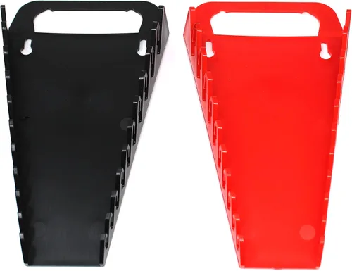 Miniatura 3 de Kit de bandeja organizadora de llaves de agarre de 10 herramientas, 2 soportes de plástico portátiles (kit de 2 piezas, negro y rojo)