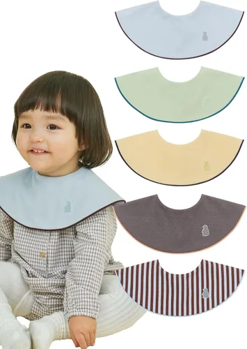 Miniatura 16 de Konny Baby Bib 3/5/7-Pack Set, 360 ° Rotate, Soft and Absorbent Drooling for Toddler Boys Girls Baby Essentials