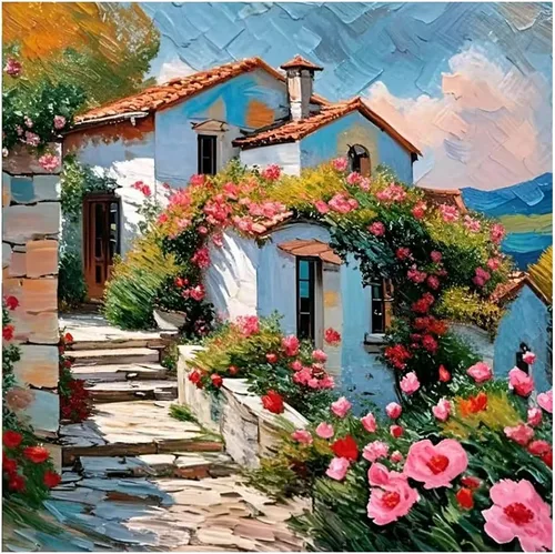 Miniatura 14 de hill froeistung Cascadas 5D, Puesta de Sol, Montaña, Lago, Bosque Kits de Pintura de Arte de Diamantes para Adultos, Paisaje Natural de Taladro HF004
