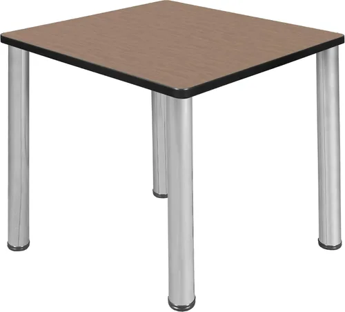 Miniatura 30 de Regency Kee - Mesa cuadrada pequeña para sala de descanso de 30 pulgadas, parte superior de cerezo, patas negras