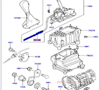 Miniatura 5 de CABLE SELECTOR DE TRANSMISIÓN DE LAND ROVER ORIGINAL RANGE ROVER 06-09 UCV500090