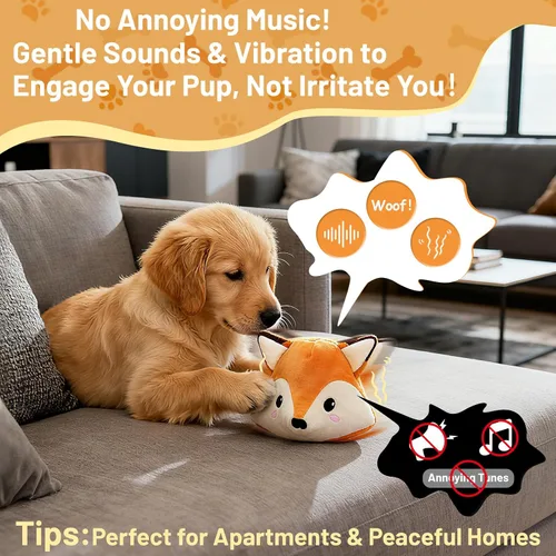 Miniatura 7 de Juguete automático para cachorros para aliviar la ansiedad y el aburrimiento, movimiento automático, rebote y vibración con sonido para estimulación