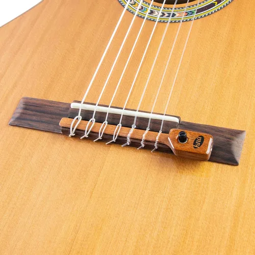 Miniatura 5 de KNA NG-2-7S Pastilla de guitarra flamenca clásica de nailon piezoeléctrico portátil de 7 cuerdas, tono acústico natural, ligera, desmontable