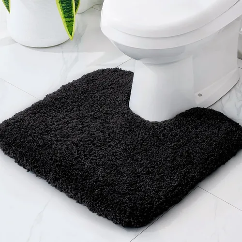 Miniatura 35 de Disolla Alfombras pequeñas para baño 17x24 antideslizante, alfombra de baño blanca esponjosa para el suelo del baño, lavable a máquina, alfombra