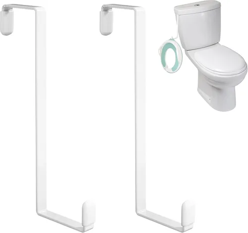 Miniatura 8 de TOYMIS 1 gancho para asiento de orinal, ganchos de puerta en forma de Z, sin taladro, multifuncionales, para colgar asiento de entrenamiento