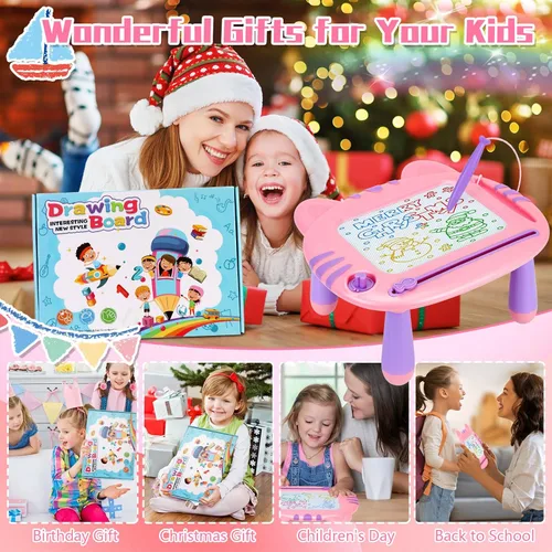 Miniatura 7 de Juguetes para niños pequeños, juguetes para niñas de 3 a 4 años, pizarra de dibujo magnética para niños pequeños de 3 años, juguetes educativos