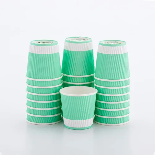 Miniatura 37 de Vasos de café de papel aislado de pared corrugada, 12 onzas, 12 onza, Negro