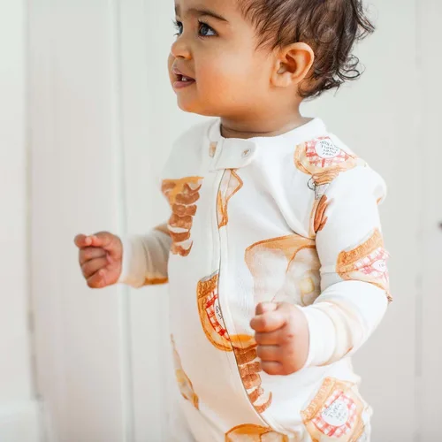 Miniatura 248 de Burt's Bees Baby - Pijama de una pieza para bebé, mameluco para dormir y jugar, algodón 100% orgánico, cremallera frontal