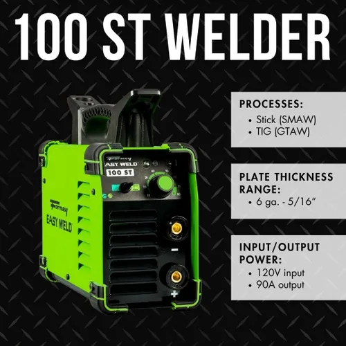 Miniatura 2 de Forney 298 Easy Weld 100ST Soldador de 90 Amperios - 120 Voltios con Capacidades de Electrodo y TIG