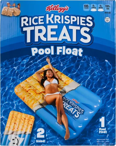 Miniatura 6 de Giant Rice Krispies - Flotador inflable para piscina, 6 pies, extra grande, balsa, playa y lago, tumbona de bronceado, vinilo duradero