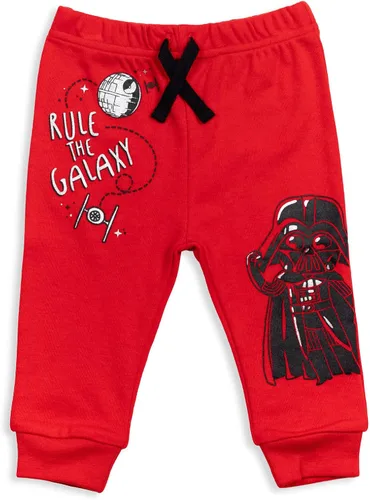 Miniatura 2 de STAR WARS Darth Vader Stormtrooper C-3PO Chewbacca R2-D2 Baby Yoda Paquete de 2 pantalones deportivos para recién nacidos a bebés, Plateado