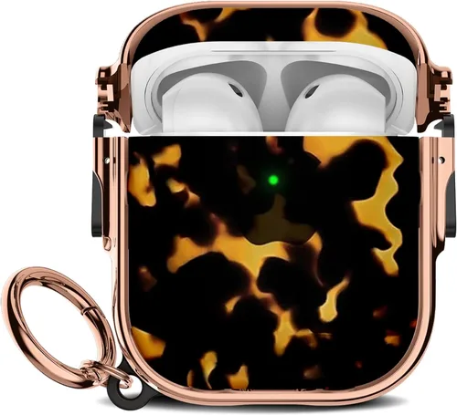 Maxjoy para Funda Linda de AirPods 2 (2019) con Bloqueo de Seguridad, Compatible con Funda de AirPod de 2ª Generación de Mármol para Mujeres, Estilo