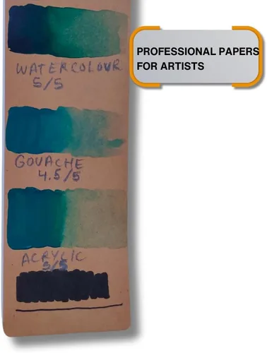 Miniatura 6 de Marcapáginas de papel kraft marrón de alta calidad de 350 GSM, ideal para medios mixtos y bellas artes (paquete de 2)
