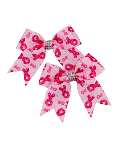 Miniatura 6 de Pinzas para el cabello con cinta de concientización rosa para el cáncer de mama, lazo rosa BCA02 (C1)