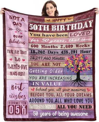 Givetoyou Regalos de cumpleaños 50 para mujeres, ideas de regalo de cumpleaños 50, decoraciones de cumpleaños 50, regalos de 50 años para mujeres,