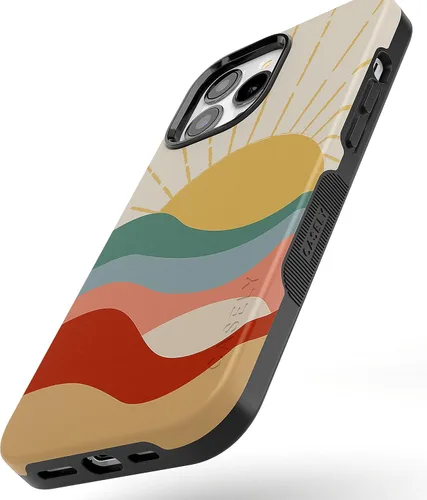 Miniatura 6 de Casely Funda para iPhone 13 Pro Max Here Comes The Sun Colorblock Sunset Compatible con MagSafe Diseño protector audaz