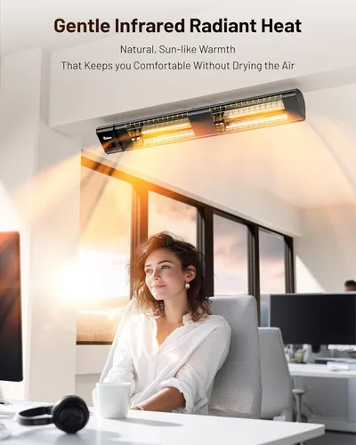 Miniatura 8 de DR. INFRARED HEATER DR-239 3000W Calentador infrarrojo para patio interior y exterior, montaje en pared o techo, IP55 resistente a la intemperie