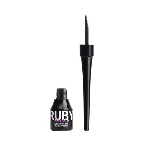 Miniatura 11 de Ruby Kisses Delineador de ojos líquido clásico, maquillaje de ojos de larga duración a prueba de manchas con aplicador de punta de fieltro