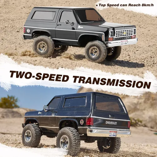 Miniatura 5 de BEEZRC FMS 1/24 FCX24S Chevy K5 Blazer S RC Crawler, con licencia oficial RC Rock Crawler, camioneta RC SUV 4WD 2.4GHz Hobby RC modelo, 5.0 mi/h