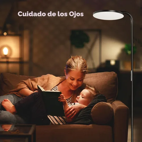 Miniatura 7 de SIBRILLE Lámpara de pie LED de 36 W, lámpara de pie súper brillante, moderna lámpara alta regulable con control remoto, lámpara de pie de lectura