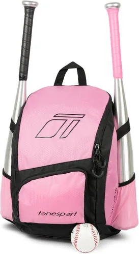 Miniatura 11 de Tonesport, Bolsa de Béisbol - Mochila para Béisbol, Sóftbol, T-Ball - Bolsa de Bate para Adultos y Jóvenes Rojo