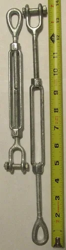 Miniatura 2 de Jones Sports Kit de cables X-Heavy Duty para interiores y exteriores, para béisbol y sóftbol, jaula de bateo, red con tensores de 1/2 pulgada