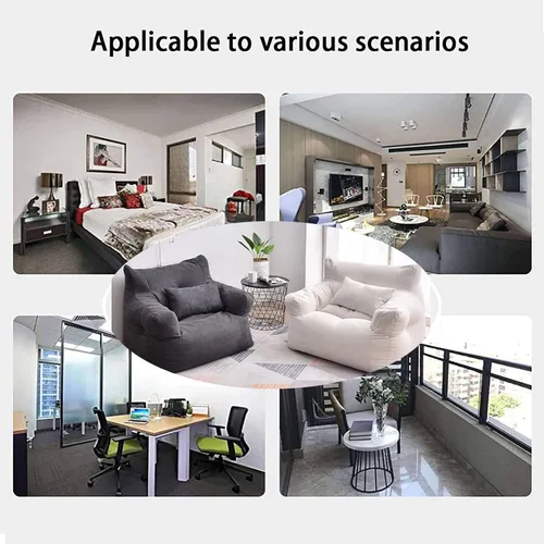 Miniatura 4 de HWOEK Sofa Lazy Sack - Puf ultra suave, sillas, tumbona perezosa, tatami (sin relleno), funda para puf suave para adultos, adolescentes y niños