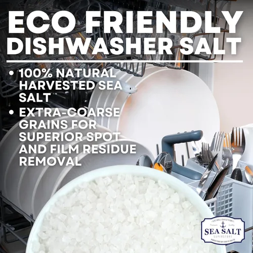 Miniatura 2 de Sal para lavavajillas, suavizante de agua natural, sal marina gruesa de grado alimenticio compatible con lavavajillas Miele, Thermador, Whirlpool