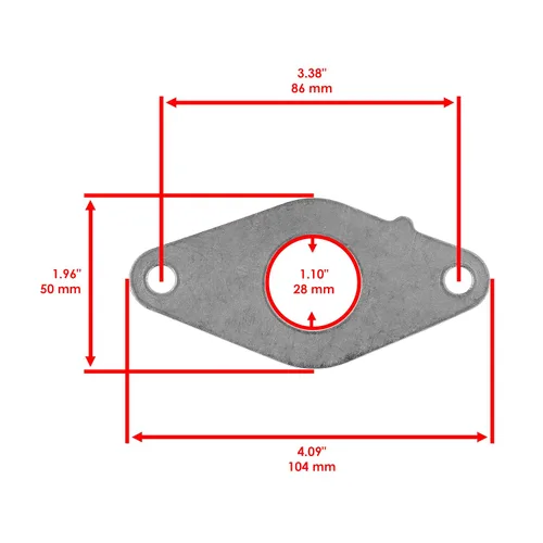 Miniatura 2 de Caltric Junta colector de admisión compatible con motores Kawasaki FD620D 11061-2106 0.866 in diámetro