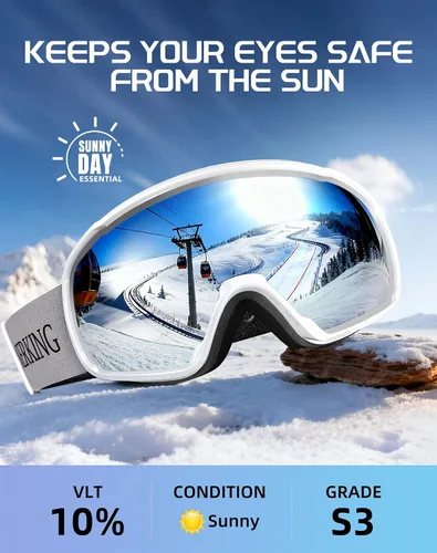 Miniatura 4 de Innerking OTG - Gafas de esquí aprobadas por SGS, para usar sobre gafas de nieve, snowboard, invierno, antivaho para adultos, jóvenes, hombres