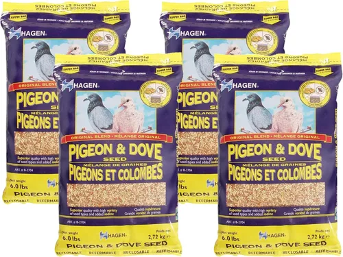 Miniatura 10 de Hagen Pigeon & Dove Seed, Fórmula Original de Alimento para Aves, Bolsa de 6 lb – Mezcla de Semillas Nutricionalmente Completa con Vitaminas