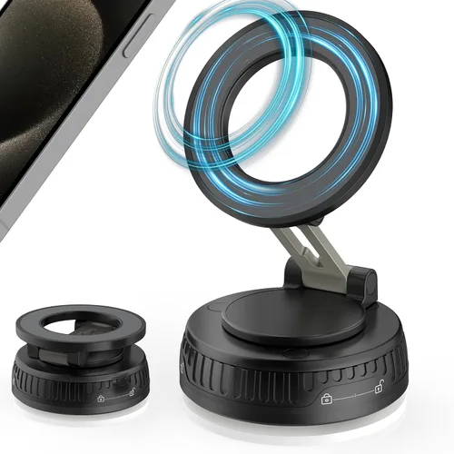 Miniatura 7 de Accesorios de automóvil, regalo técnico para hombres y mujeres, soporte magnético para teléfono para automóvil para MagSafe - Fuerte succión