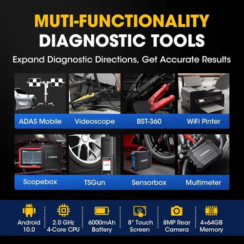 Miniatura 8 de Launch X431 Pros Elite 2024 Herramienta de escaneo bidireccional, más de 37 servicios, codificación ECU, diagnóstico de sistema completo todo