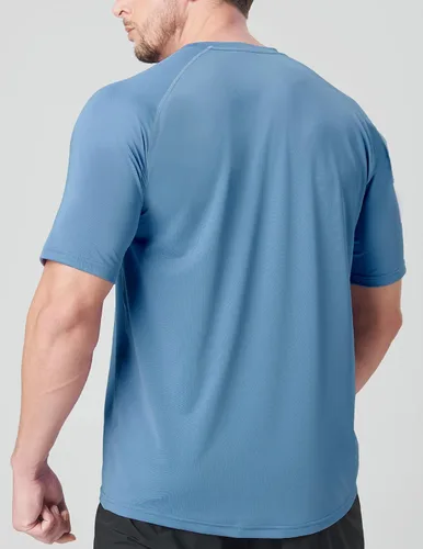 Miniatura 4 de Paquete de 5 camisetas de manga corta, con cuello redondo y de secado rápido para hombre, camisetas deportivas para correr, entrenar o ir al gimnasio