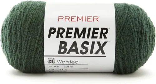 Miniatura 19 de Premier Yarns Basix, hilo de estambre sólido, hecho de acrílico, hilo ideal para ganchillo y tejer, Pecan, 359 yardas 1115-35 Pecan